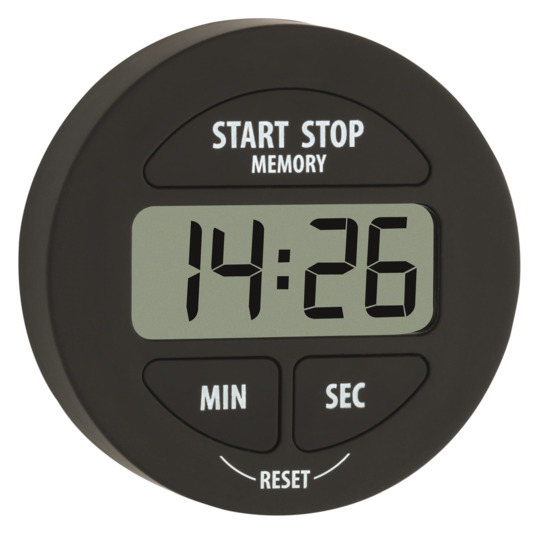Timer elektr/Stoppuhr schwarz