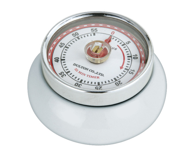 Timer mit Magnet Metall weiss