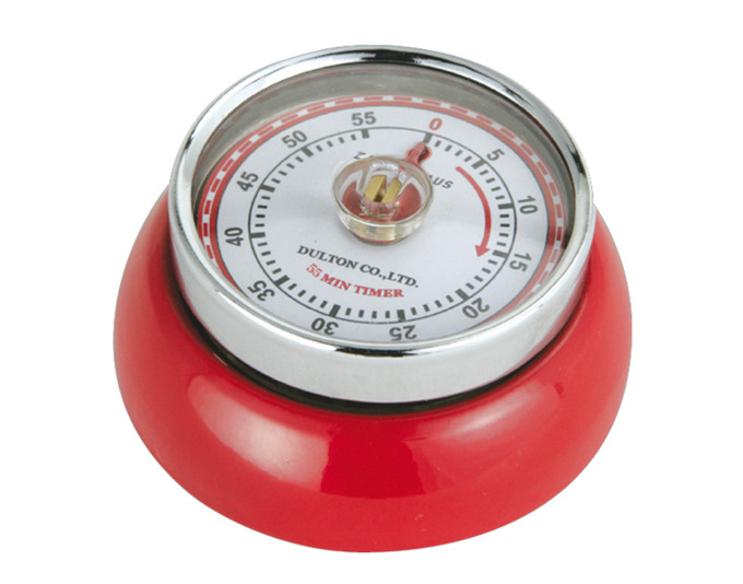 Timer mit Magnet Metall rot<br>