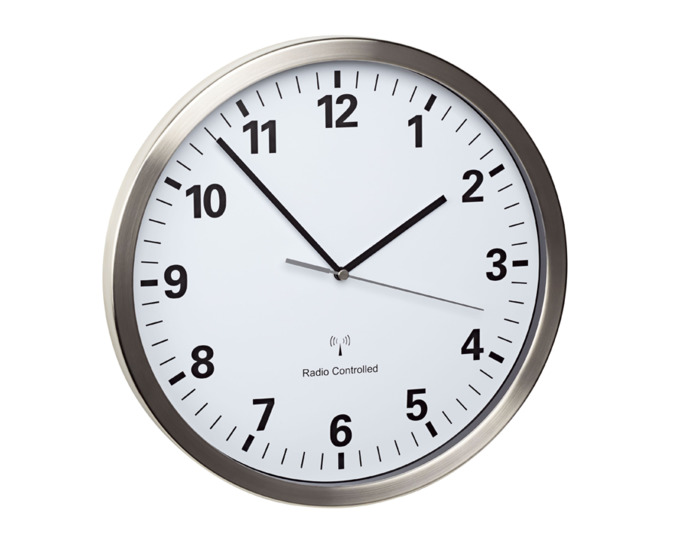 Funk-Wanduhr Design Inox
