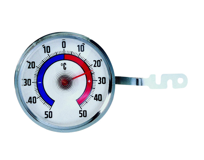 Fensterthermometer rund chrom<br>