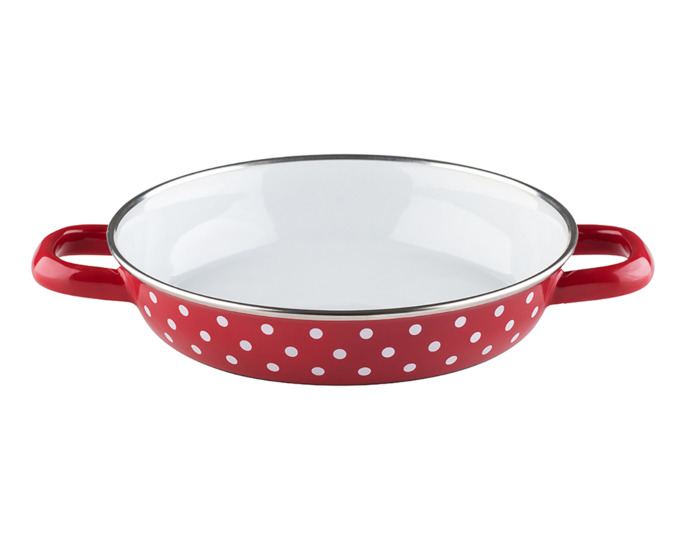 Eierpfännchen Pünktchen rot
