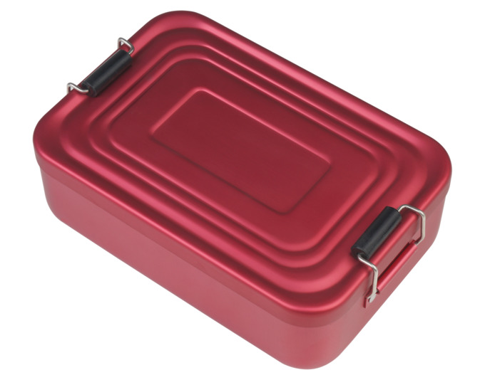 Lunchbox Alu S rot 18x12x5cm