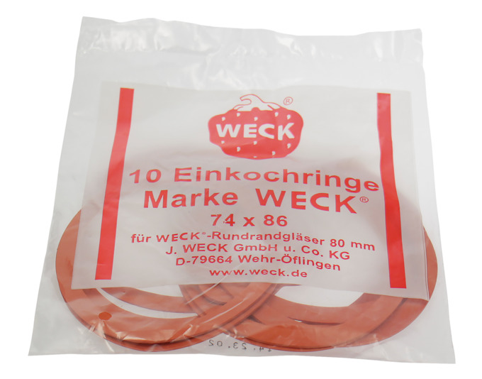 Weck Gummiringe 10Stück<br> Durchmesser: 8 cm