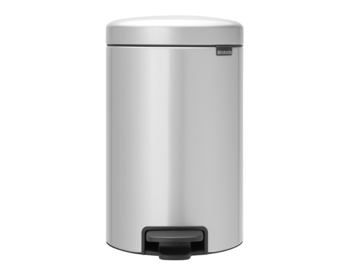 Treteimer metallic grey NewIcon 12 Liter<br> Farbe: silber matt