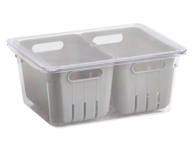 Kühlschrank-Box Kunststoff Farbe: grau 