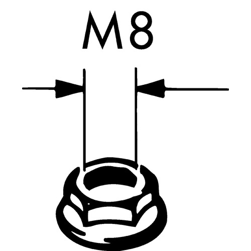Sperrzahnmutter M8 porta