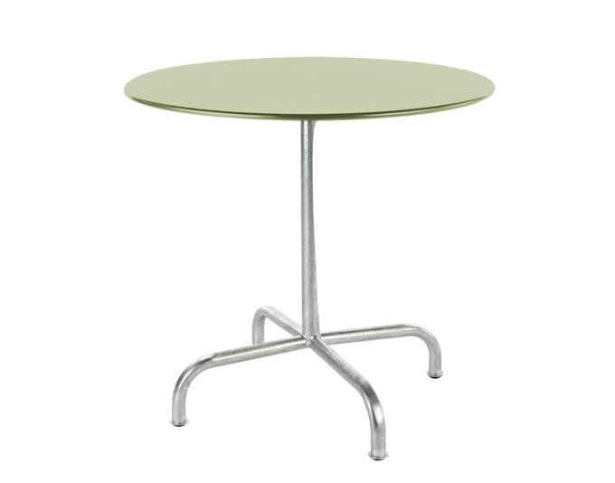 Tisch Rigi Ø 80cm Platte Farbe: Platte pastllgrün Gestell fvz