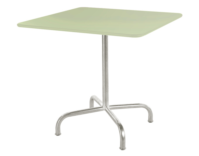 Tisch Rigi 70x70cm Platte Farbe: Platte pastellgrün Gestell fvz