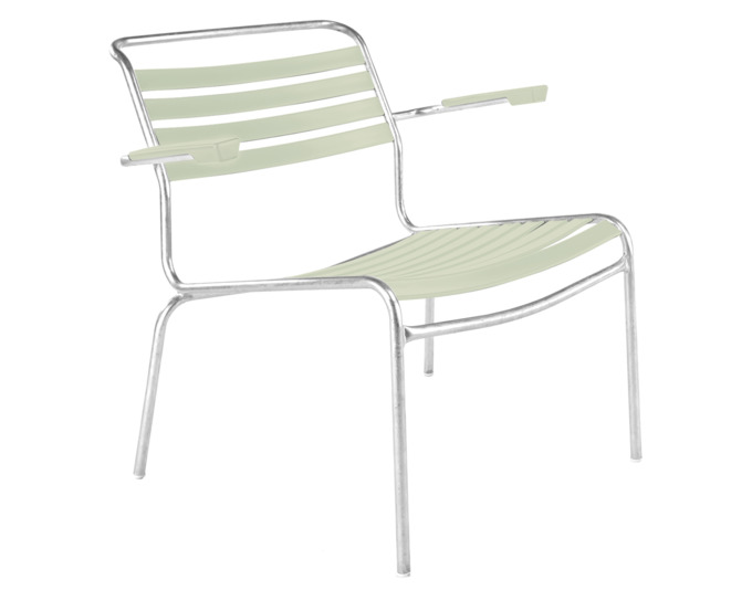 Lounger Säntis mit Armlehne<br> Farbe: pastellgrün