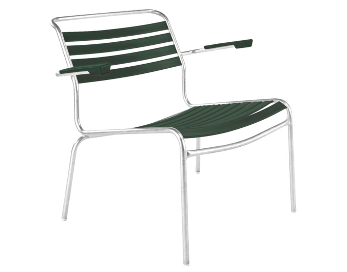 Lounger Säntis mit Armlehne<br> Farbe: tannengrün