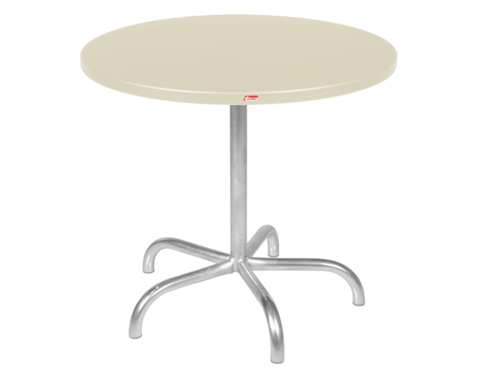 Tisch Säntis ø80cm Platte Farbe: Platte pastellsand Gestell fvz