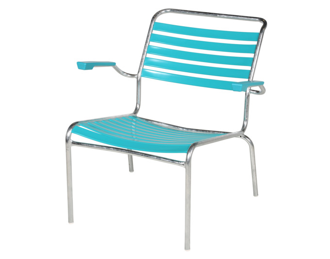 Lounger Säntis mit Armlehne<br> Farbe: türkis