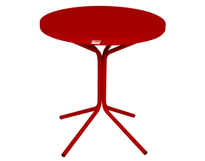 Beistelltisch Pix ø 54cm Farbe: Platte und Gestell rot
