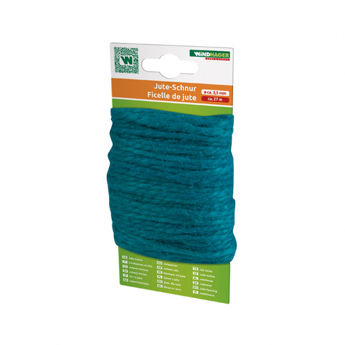 Jute Dekoschnur Farbe: wasserblau 