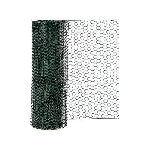 Sechseckgeflecht PVC-grün Grösse: M: 25 / HM:500 mm / L: 10 m 