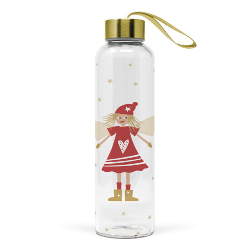Trinkflasche Glas Lucy Red