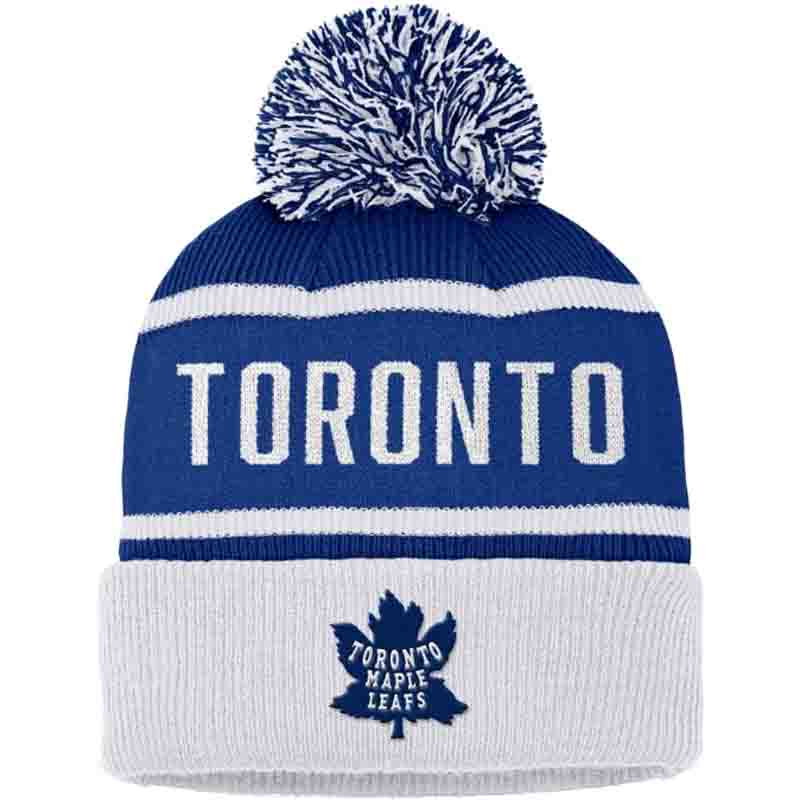 Toronto Maple Leafs Heritage Cuff Knit Pompom<br>