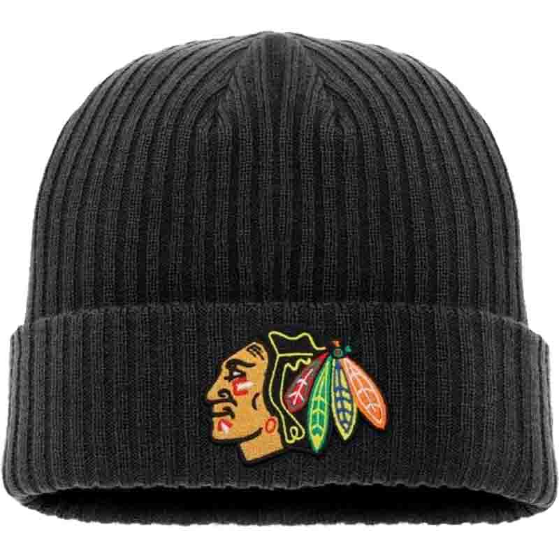 Chicago Blackhawks Ribbed Core Cuff Knit<br>