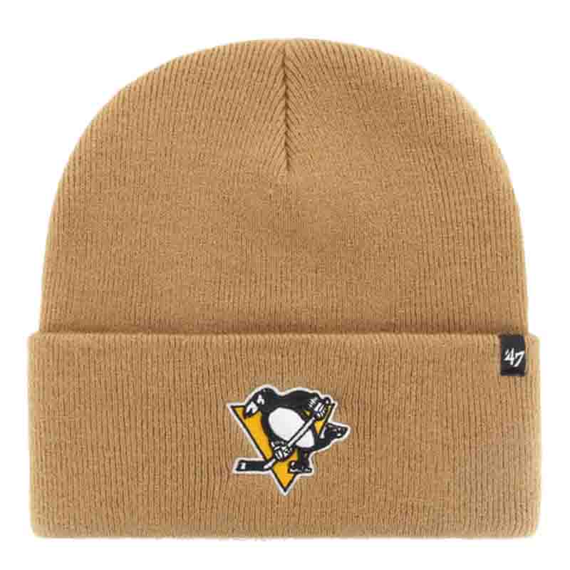 Pittsburgh Pengiuns 47 Haymaker Cuff Knit Camel<br>