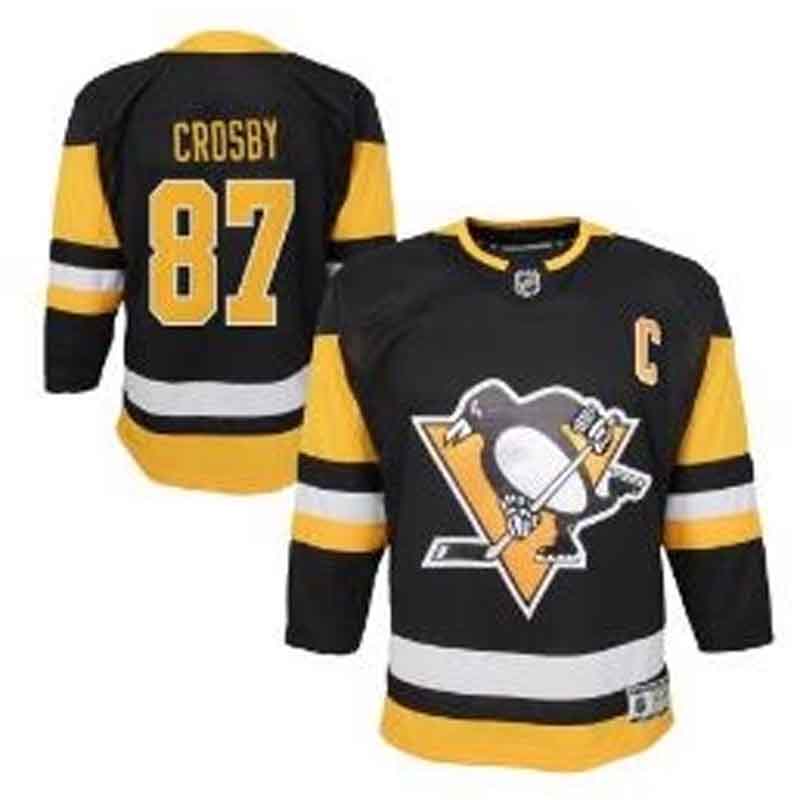 NHL Home Replica Premier Jersey Pittsburgh Penguins / Crosby Kids Kids Large/XLarge<br>