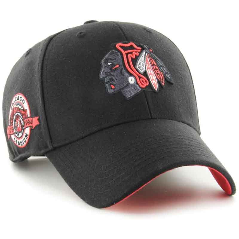 Chicago Blackhawks 47 Sure Shot Stadium Color Pop Snapback MVP Cap<br>