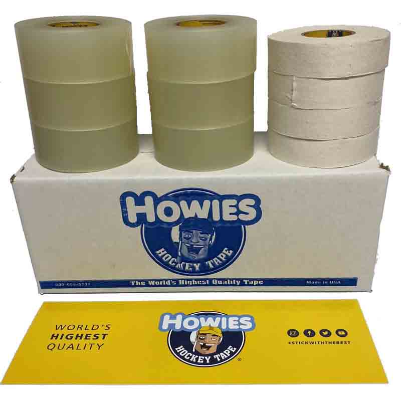 Howies Tape Box - 4 x white cloth t. / 6 x clear t. schmal<br>