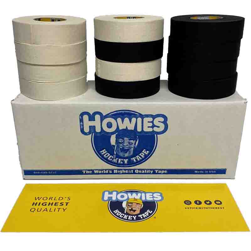 Howies Tape Box - 6 x black cloth tape schmal / 6 x white cloth tape schmal<br>