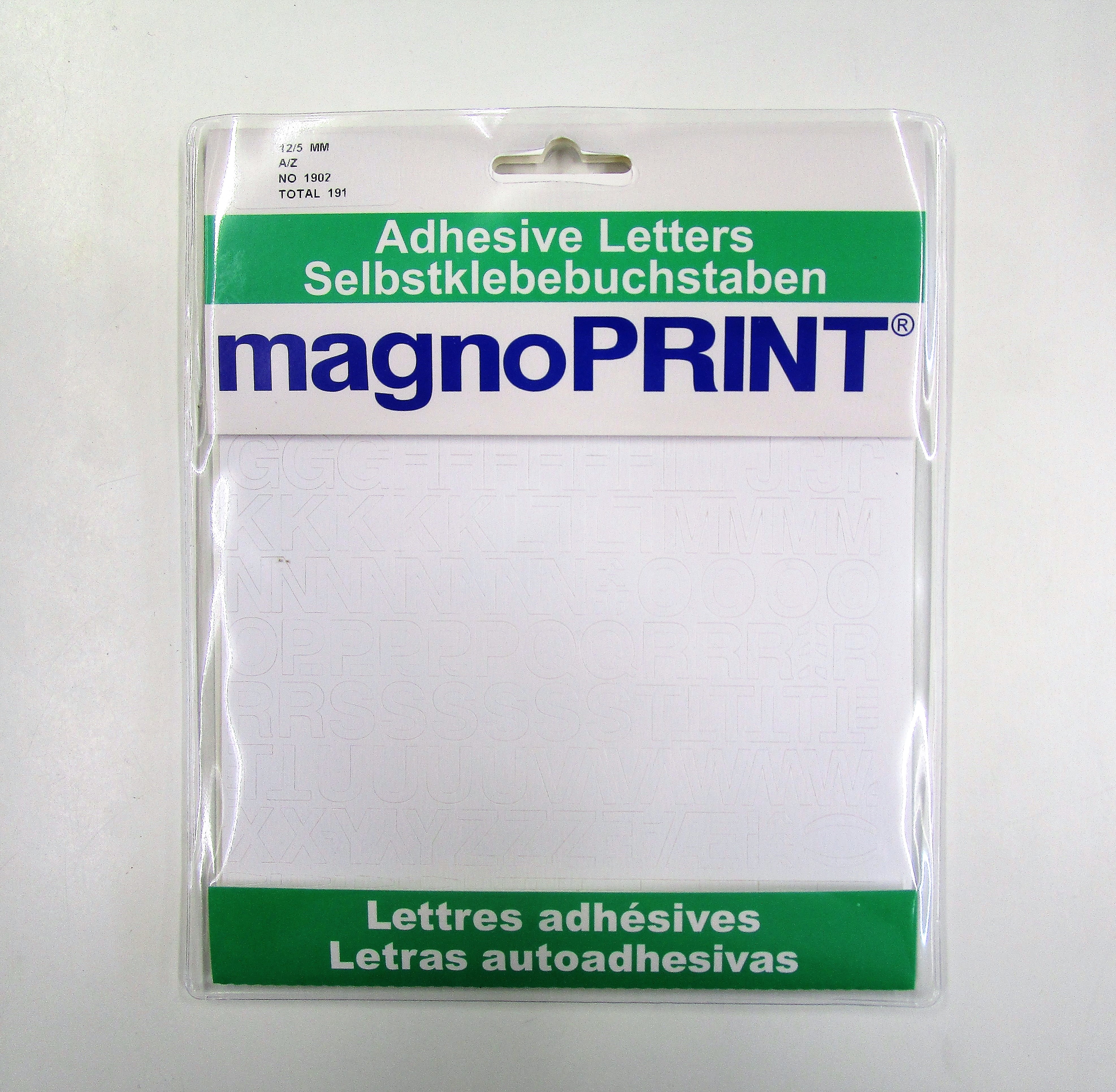 Magno Print 12.5 mm A-Z weiss<br>