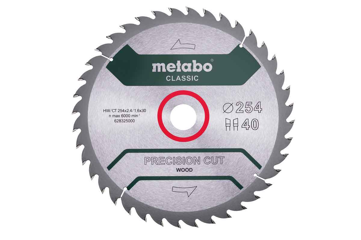 Sägeblatt precision cut wood - classic", 254x30, Z40 WZ 20° (628325000)"<br>