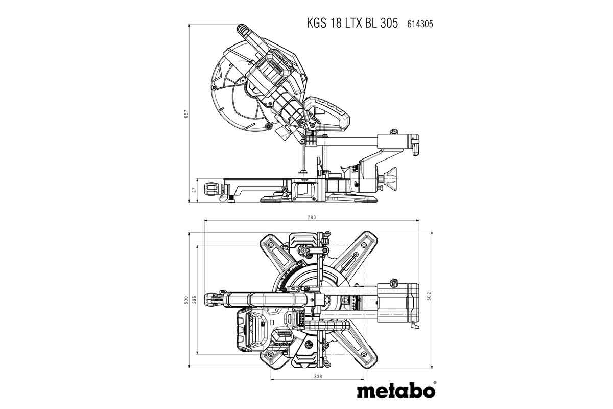 Akku-Kappsäge KGS 18 LTX BL 305 (614305810); <br>