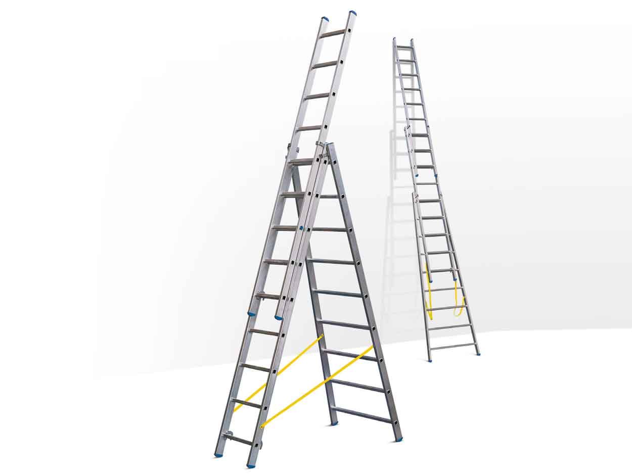 Aktions-Mehrzweckleiter 3x9 Sprossen<br>
