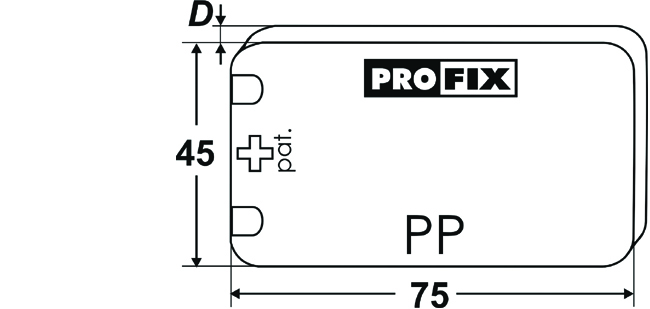 Distanzplatten 10 x 45 x 75mm transparent<br>