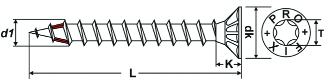 PRO-CUT PROFIX VGS  12,0 x 220 Vollgewinde verzinkt       T50<br>