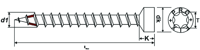 PRO-CUT PROFIX VGZ  10,0 x 500 Vollgewinde verzinkt       T50<br>