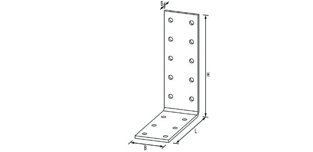 Winkelverbinder 120x95x40x3,0 Typ 40/120 Stahl sendzimirver.<br>