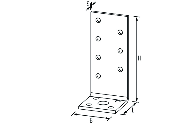 Winkelverbinder 155x50x40x3,0 Typ HB Zuganker St. sendzimi.<br>