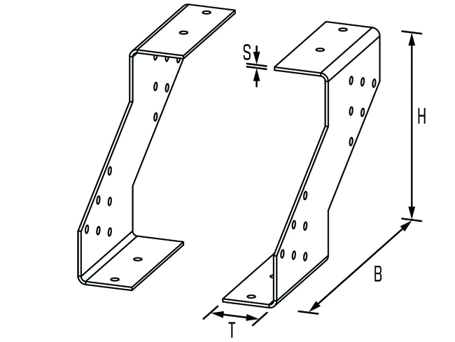 Gerberverbi. Typ Z 200x180x2,0 2-teilig Stahlbl. sendzimierv.<br>