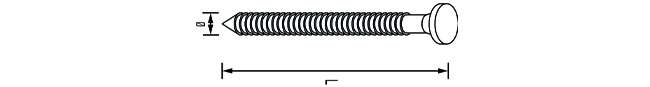 Rillennagel 6,0x100 verzinkt entspricht ETA-13/0523<br>