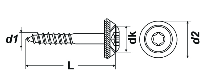 Spenglerschr. T-Drive  4,5x 35 A2 verku. Dichtsch/Cuvette T25<br>