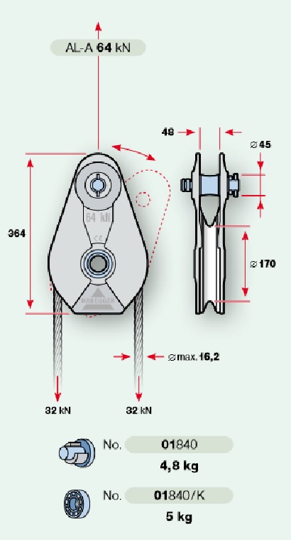 Umlenkrolle aus Aluminium