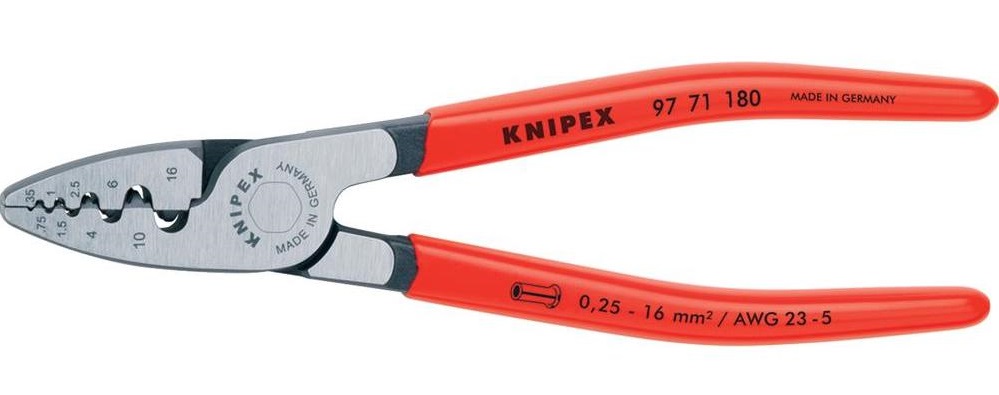 Pince à sertir pour cosses 0,5 - 6 mm² PreciForce® KNIPEX 97 52 36 - KNIPEX  - 97 52 36
