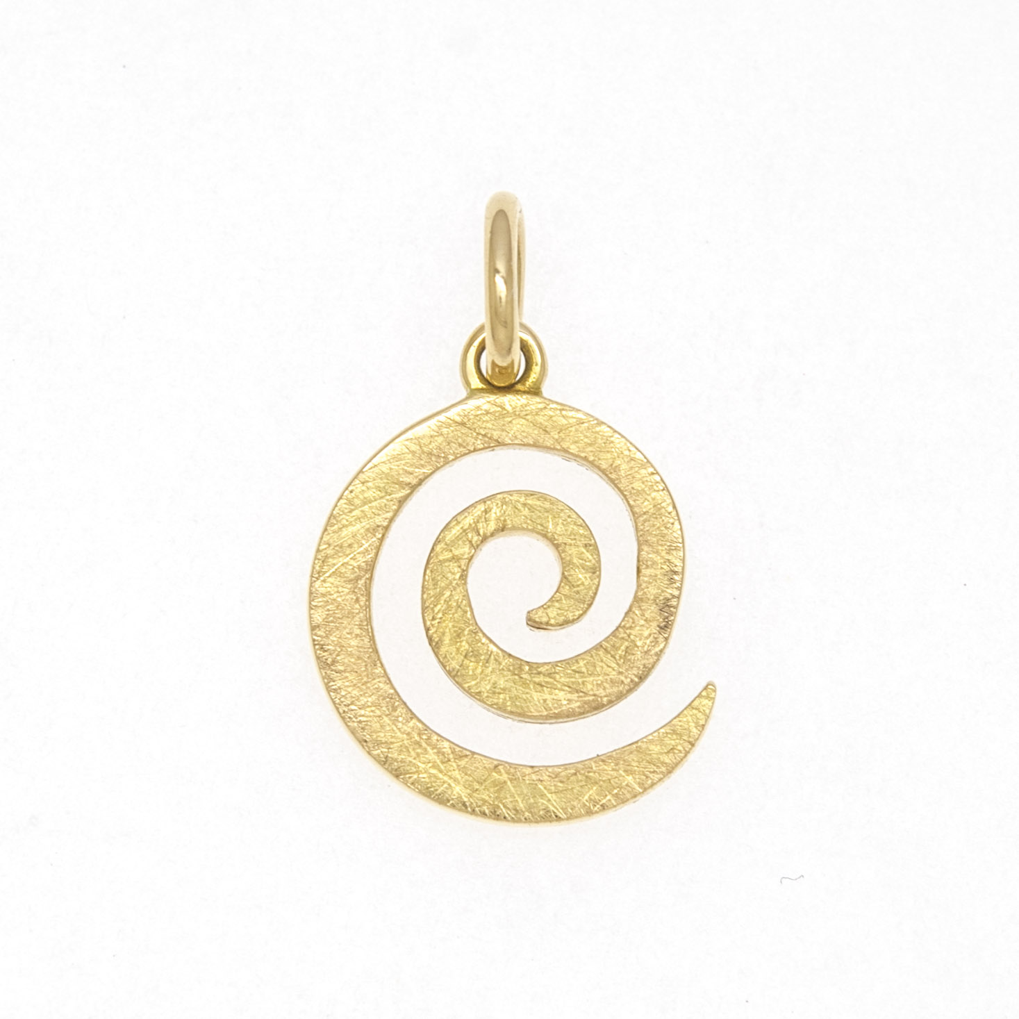 Kleiner Spiral-Anhänger in Gelbgold