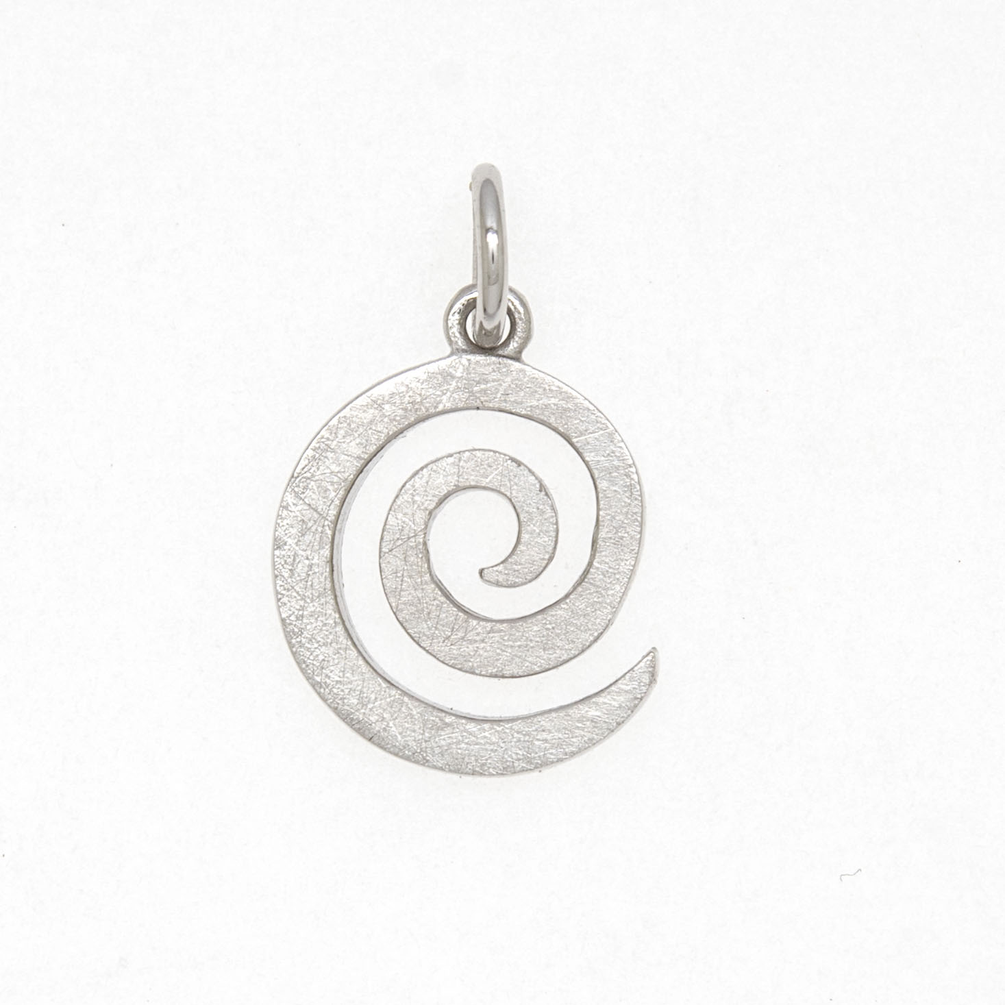 Kleiner Spiral-Anhänger in Weissgold