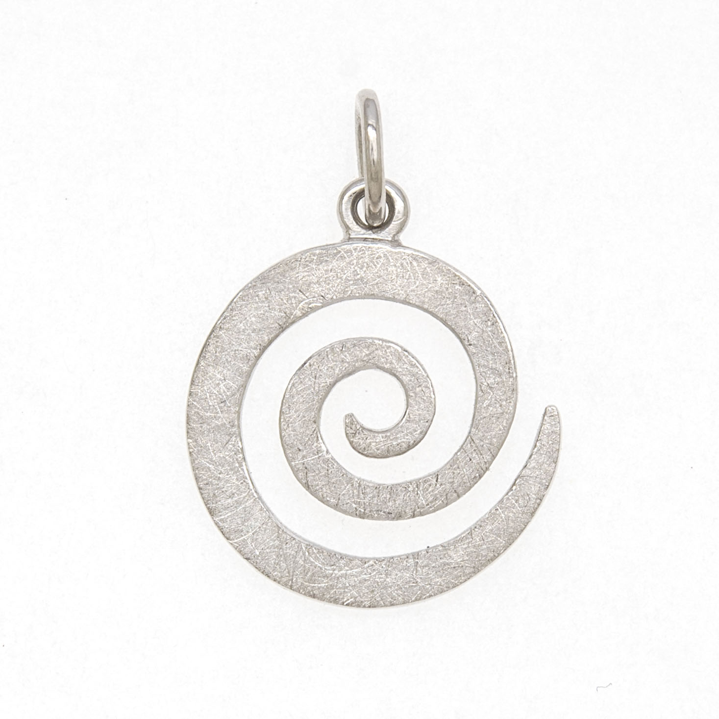 Spiral-Anhänger in Weissgold