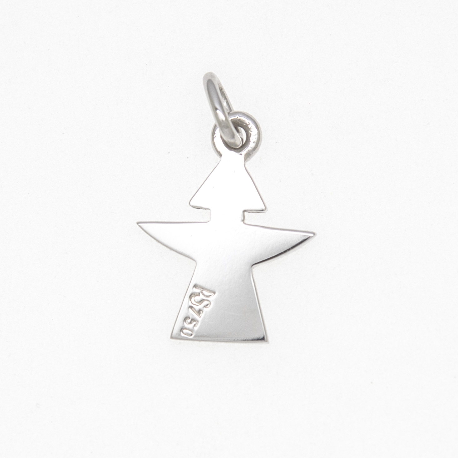 Anhänger mit Schutzengel in Weissgold