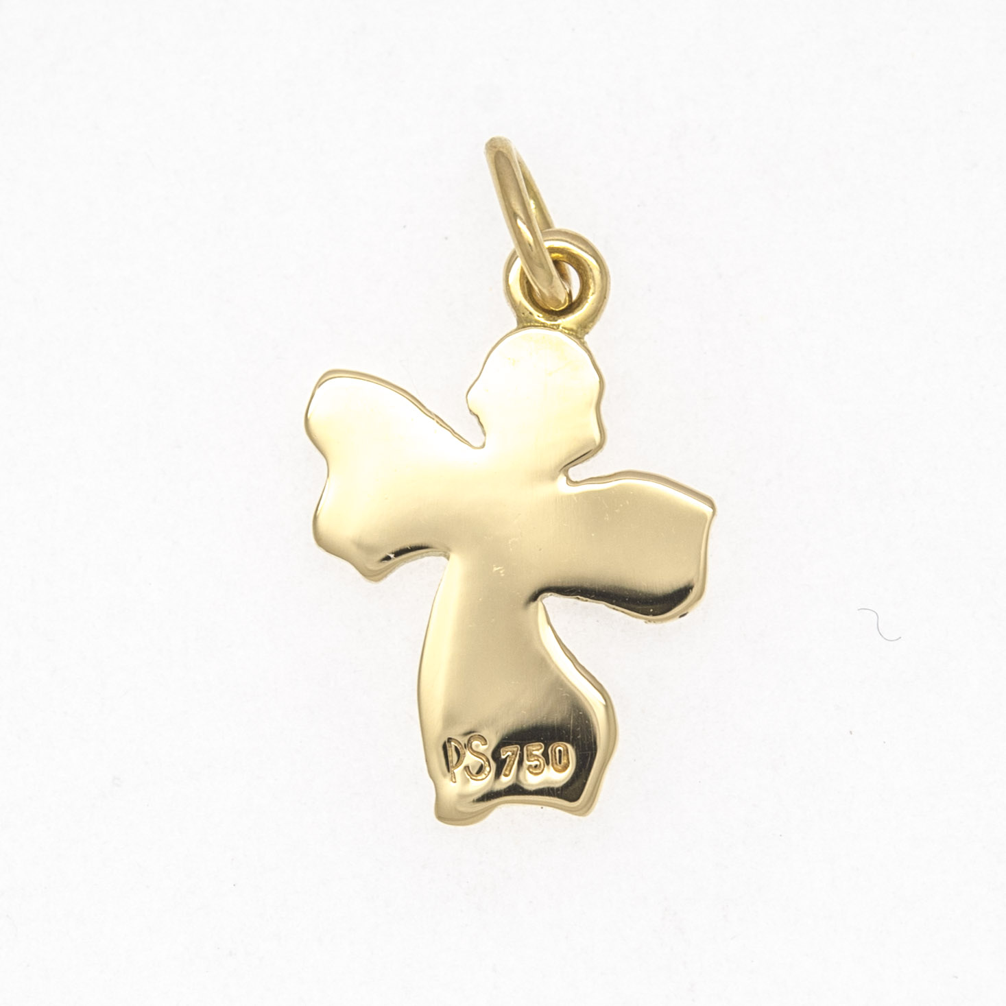 Anhänger mit Schutzengel in Gelbgold