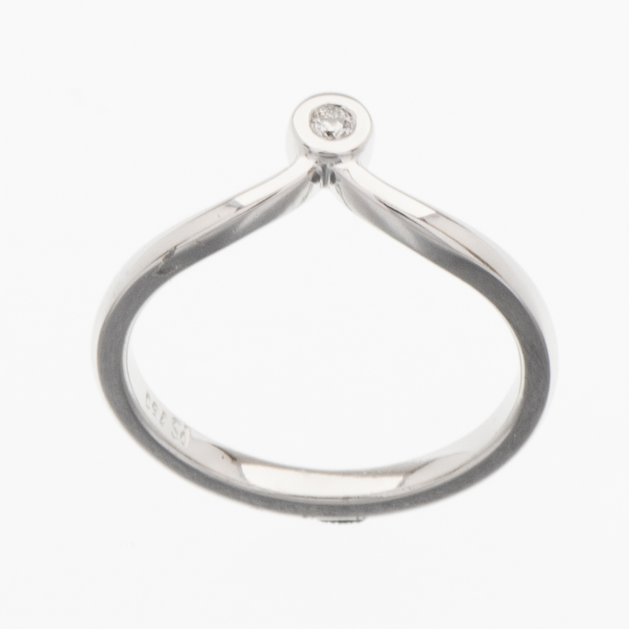 Solitärring Weissgold 750