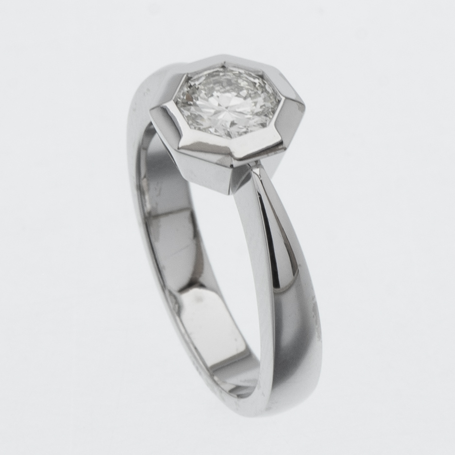 Weissgold Solitärring