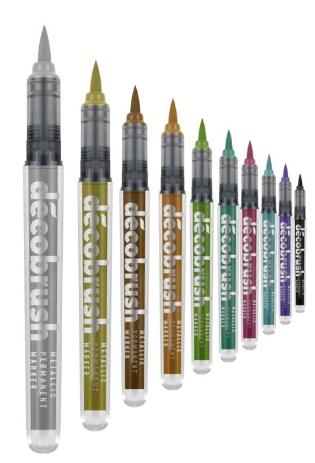 KARIN Deco Brush Metallic, Metallbox 10 Stück